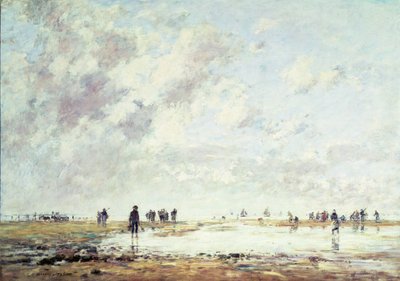 エタープルでの干潮、1886 作： Eugene Louis Boudin